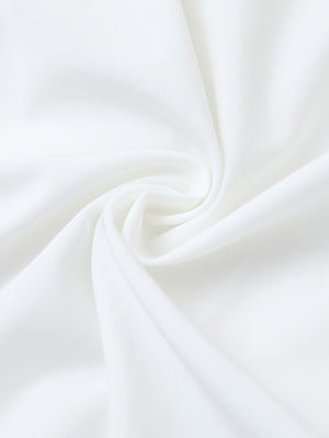 Fabric close-up of traditional breathable solid shirt, soft weave with airy beige finish
