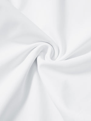 Close-up of fabric on soft lightweight casual golf pants with 5 pockets, showing texture in white.