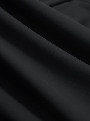 Pantalones de golf elásticos de cintura alta para mujer con bolsillos