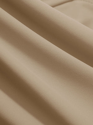 Pantalones de golf elásticos de cintura alta para mujer con bolsillos