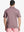 Rear half-body view showing fit and jacquard pattern of Ventilated Heather Jacquard Polo – DUSTY ROSE HEATHER