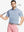 Model front half-body holding golf club wearing LIGHT BLUE Performance Ananas Jacquard Polo