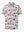 Back half-body view wearing BLUE ORANGE CAMO Stylish Printing Summer Shirt.