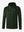 3D rendering of dark green heather Heather Fleece Hoodies Pullover, showcasing the realistic texture and fit of the garment