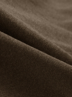 Heather Brushed Rib Knit Crewneck Sweatshirt