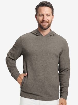 Texture Solid Hoodies Pullover