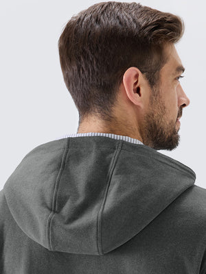 Stretch Ultra-Comfy Heather Brushed Rib Knit Hoodie