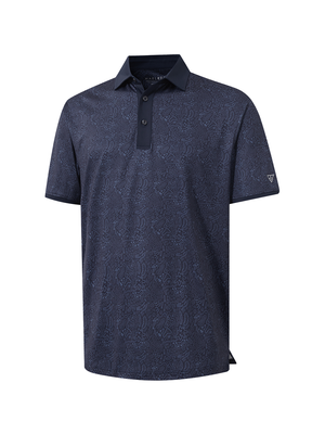 Polos de golf de cuello con contraste y estampado completo elegantes