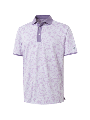 Polos de golf de cuello con contraste y estampado completo elegantes