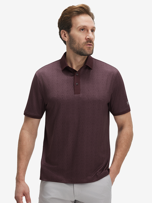 Stylish Full Print Contrast Collared Golf Polo Shirts