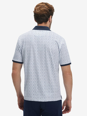 Stylish Full Print Contrast Collared Golf Polo Shirts