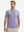 Front half-body view of model wearing lavender moisture-wicking short sleeve henley shirt