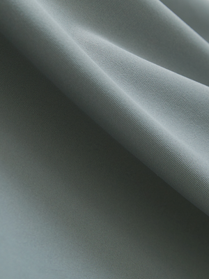 Close-up of grey Moisture-Wicking Short Sleeve Henley Shirt fabric texture.