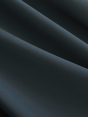 Close-up of dark grey Moisture-Wicking Short Sleeve Henley Shirt fabric texture.