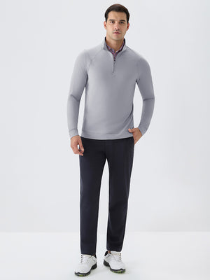 4 Way Stretch Nylon Brushed Quarter Zip Sweatshirts