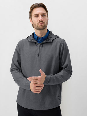 Water Resistant 1/4 Zip Hooded Pullover