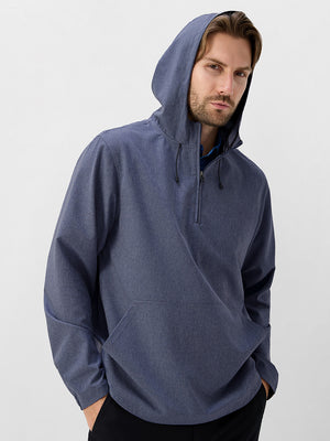 Water Resistant 1/4 Zip Hooded Pullover