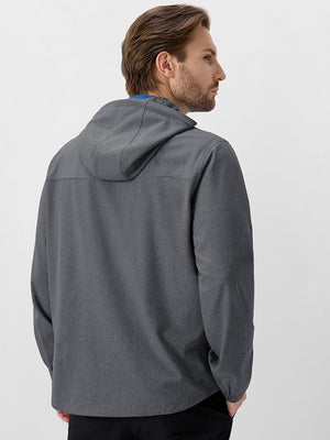 Water Resistant 1/4 Zip Hooded Pullover