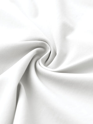 Close-up of quick dry casual shorts with 4 pockets fabric, breathable white texture with smooth finish